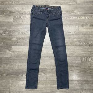 Rock Revival Jeans Womens Size 26 Teyla Skinny Low Rise Grey Denim